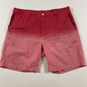 Vineyared Vines Island Shorts Mens 38 Hombre Dip Dyed Two Tones Pink Gradient